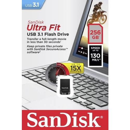 SanDisk Ultra Fit USB 3.1 Flash Drive - 256GB slika 2