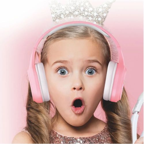 MANTA slušalice + mikrofon, za djecu i mlade, BT, naglavne, roze HDP802PK slika 4