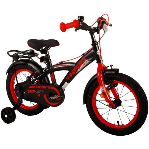 Dječji bicikl s dvije ručne kočnice Volare Thombike 14" crno-crveni slika 2
