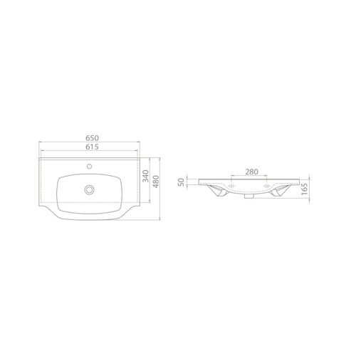 Umivaonik New Klasik 65 slika 3