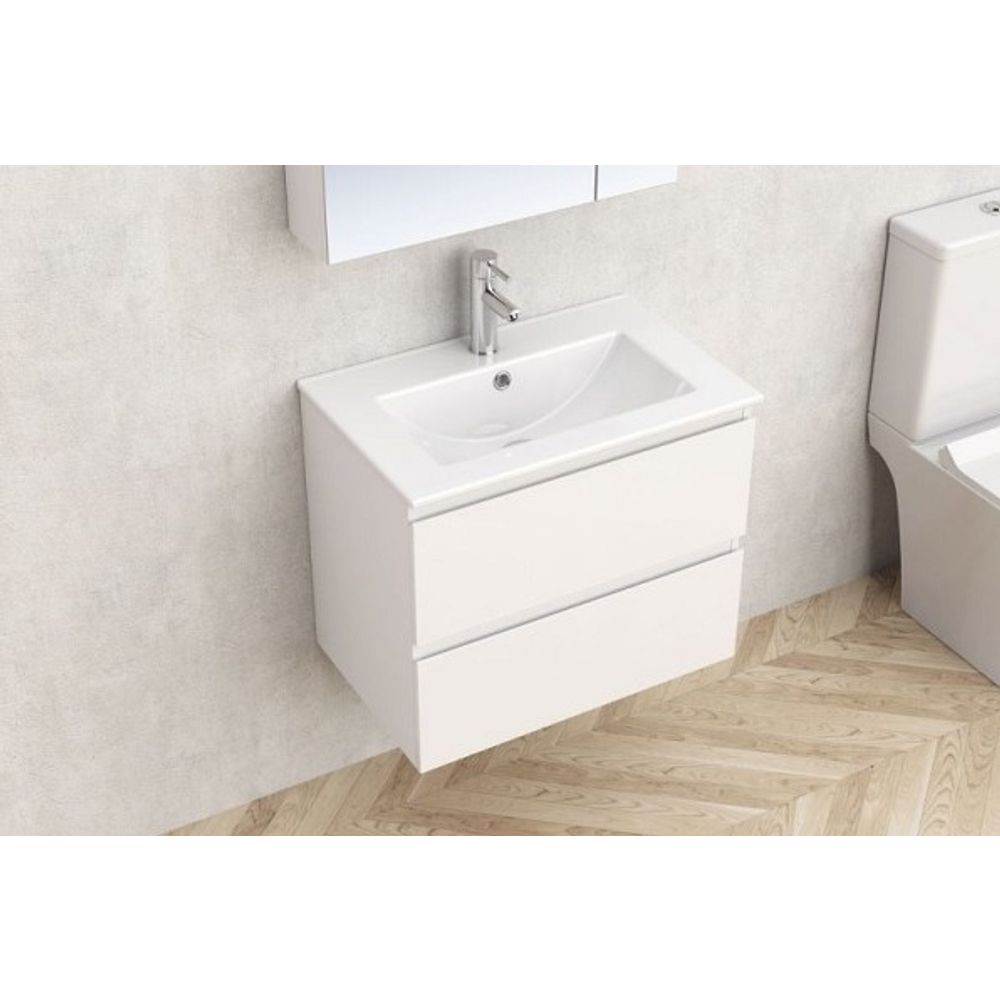 Inter Ceramic monca zidni pvc kupaonski ormarić + umivaonik 8860, 61x39,5x52cm, bijeli slika 1