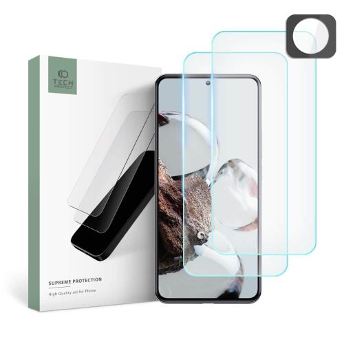 TECH-PROTECT SUPREME SET KALJENO STAKLO+STAKLO ZA KAMERU ZA XIAOMI 12T PRO CLEAR slika 1