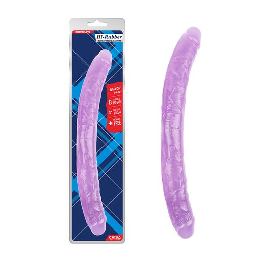 Ljubicasti dupli dildo 46cm slika 1