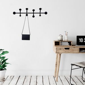 Metal wall hook Rod, colour: black