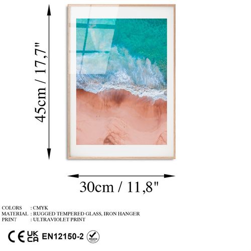 UV-1069 - 30 x 45 Multicolor Decorative Tempered Glass Painting slika 7