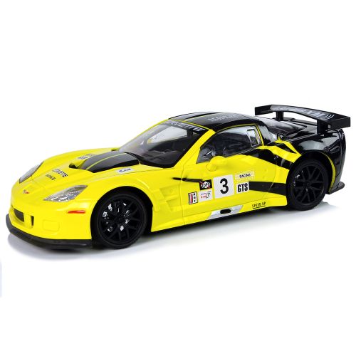 Auto na daljinsko upravljanje 1:18 Corvette C6.R - žuti slika 2