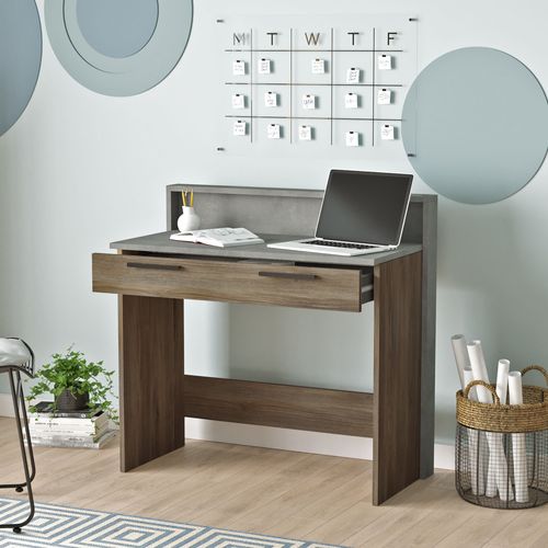 Woody Fashion Radni stol, Smeđa Sivo, HM7 - CG slika 5