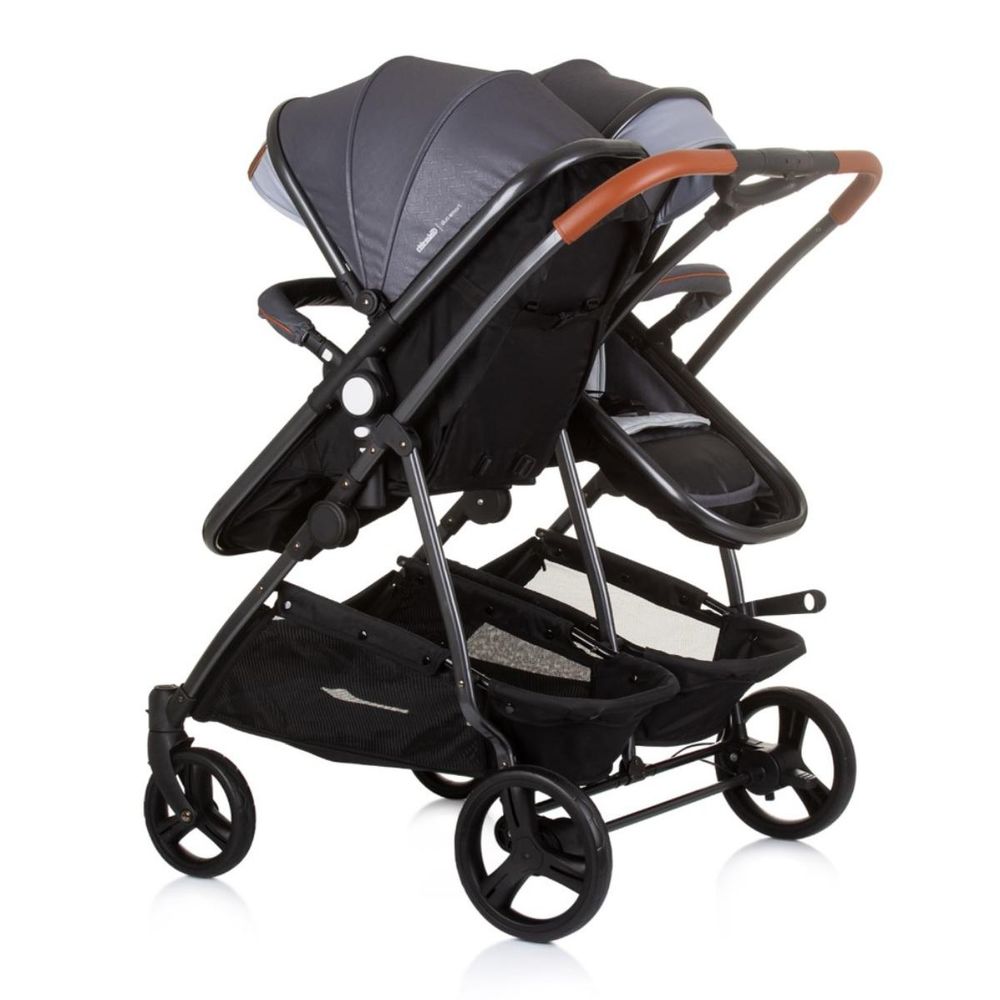Chipolino Kolica za blizance Duo Smart Silver Grey Kbds02402Sg slika 4