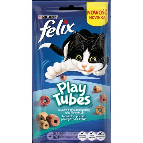 Felix Play Tubes Baked Fish&Prawn, poslastica s okusom pečene ribe i kozica, 50 g slika 1