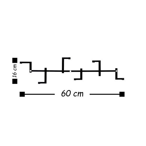 Crna Metalna Zidna Kuka Strip slika 3