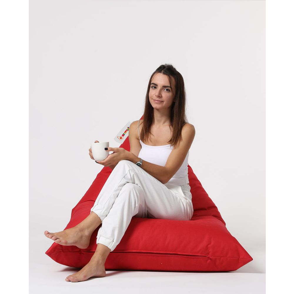 Piramidalni Veliki Pouf - Crveni Vrt Bean Bag slika 6
