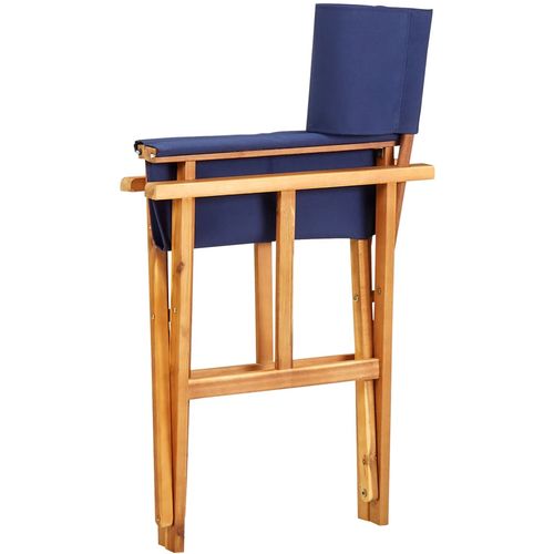 Redateljska stolica od masivnog bagremovog drva plava slika 29