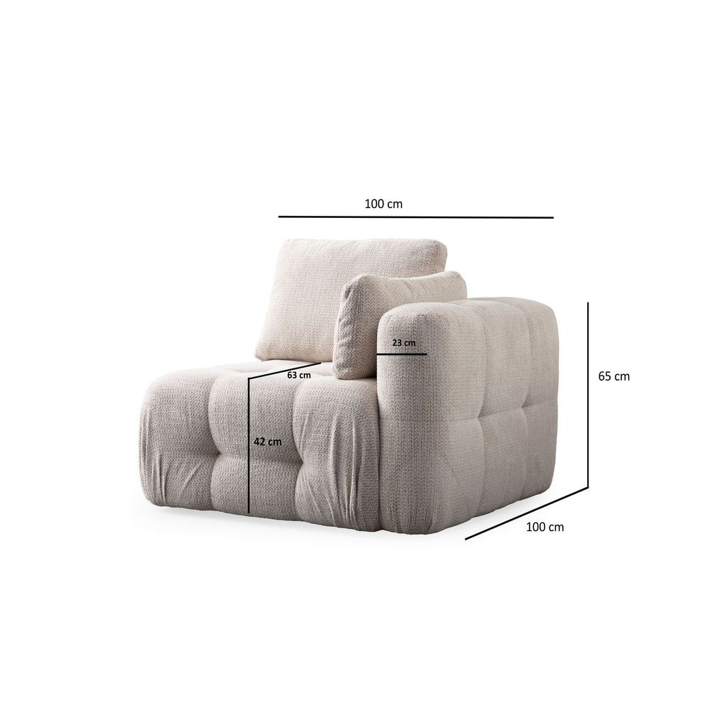 Amaris 3-sjedalna sofa - Bež slika 12