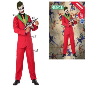 Svečana odjeća za odrasle Crvena Klaun Joker XS/S