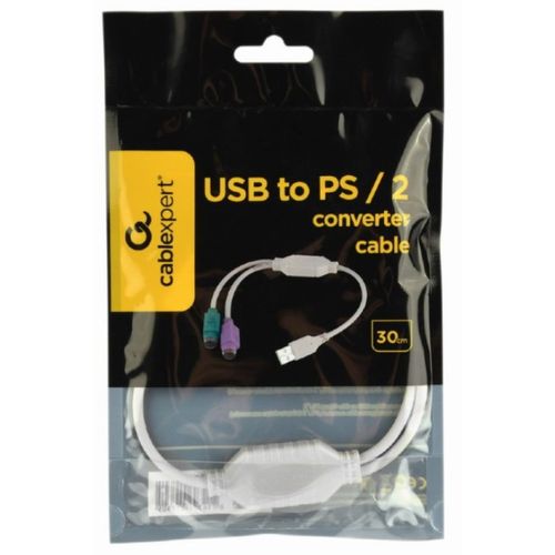 UAPS12 Gembird USB USB to 2 ports PS/2 adapter 30cm kabl, White slika 3