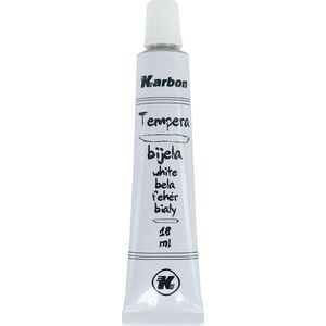 Tempera 18ml KARBON BIJELA alu tuba