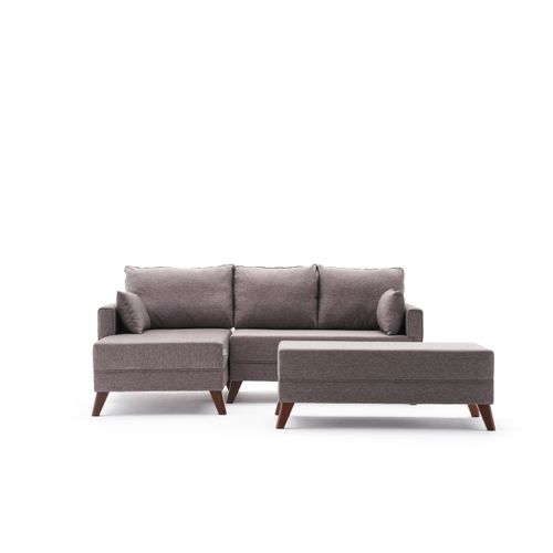 Atelier Del Sofa Kutna garnitura na razvlačenje, Smeđa, Bella Mini Corner Sofa Left - Brown slika 6