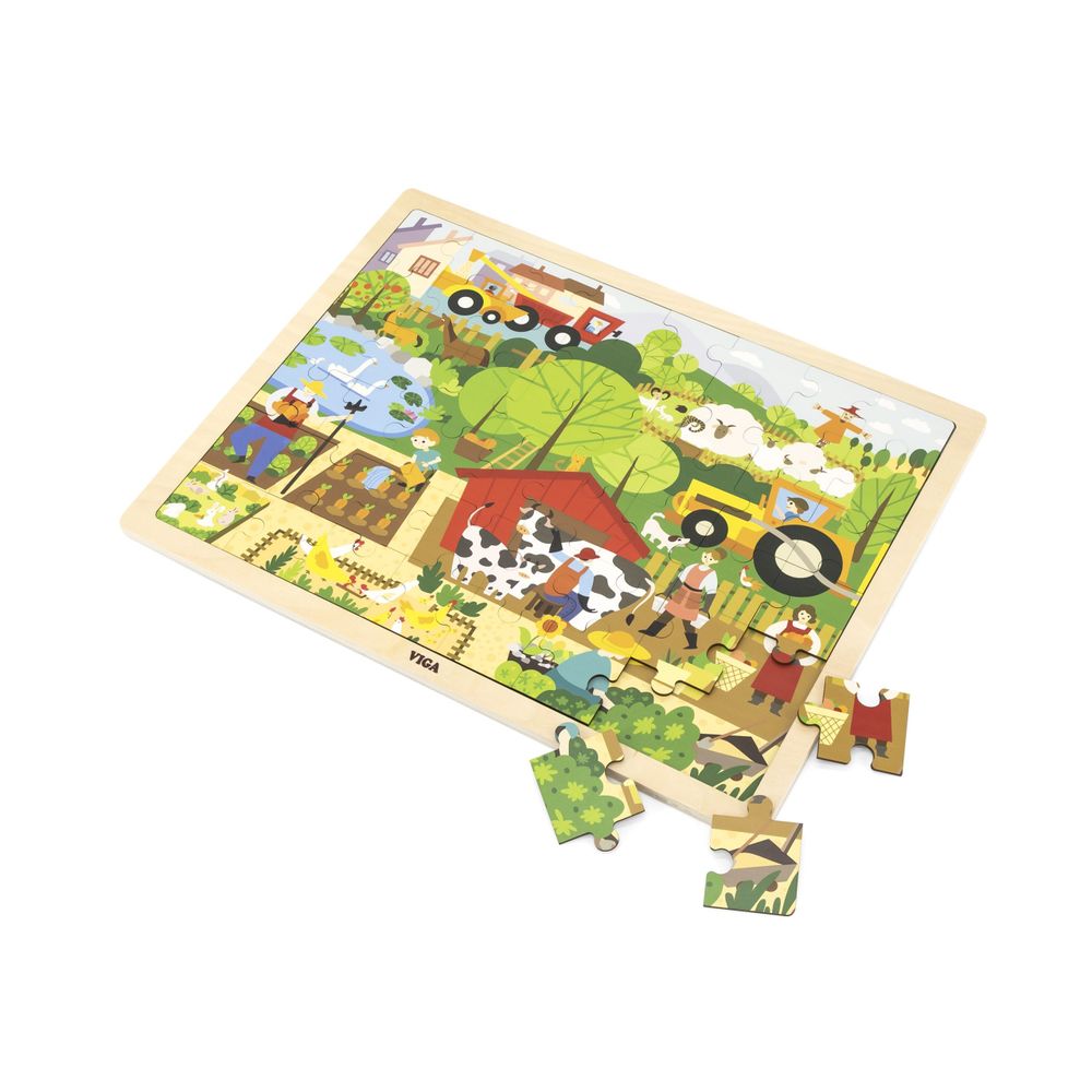 Viga 44587 puzzle na bloku, 48 dijelova - učenje o zoološkom vrtu slika 5