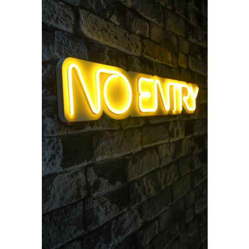 Wallity Ukrasna plastična LED rasvjeta, No Entry - Yellow slika 8