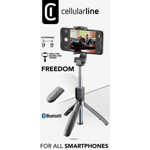 Cellularline Bluetooth selfie stick tripod crni slika 7