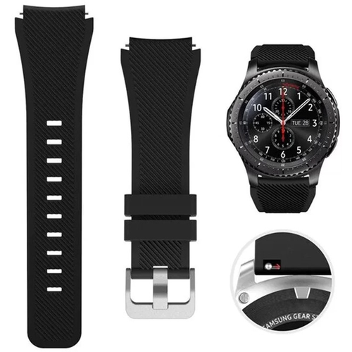 Narukvica trendy za smart watch Samsung 3 22mm crna slika 1