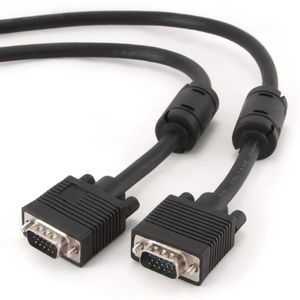 Gembird CC-PPVGA-6B MONITOR Cable, VGA HD15 M/M, Dual Shielded, w/Two Ferrit Core, 1.8m