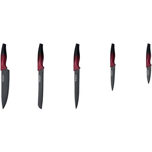 Michelino set noževa od 6 komada, crveni mat slika 2