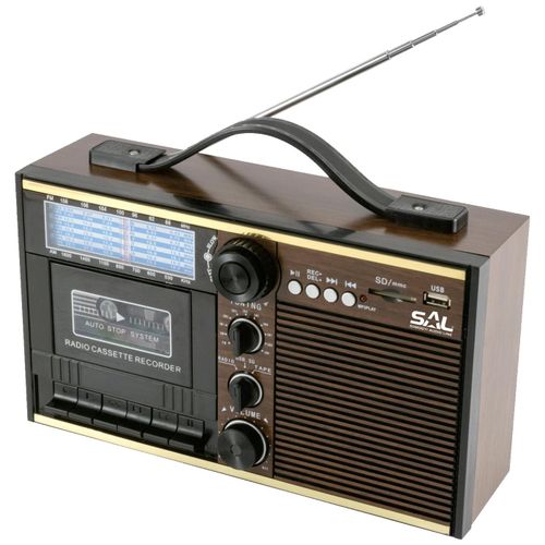 SAL Radio kazete prijemnik, Retro dizajn - RRT 11B slika 1