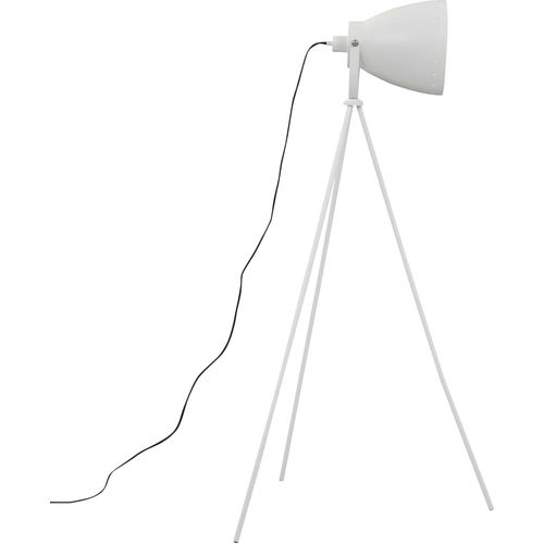 Podna svjetiljka s tronošcem metalna bijela E27 slika 5