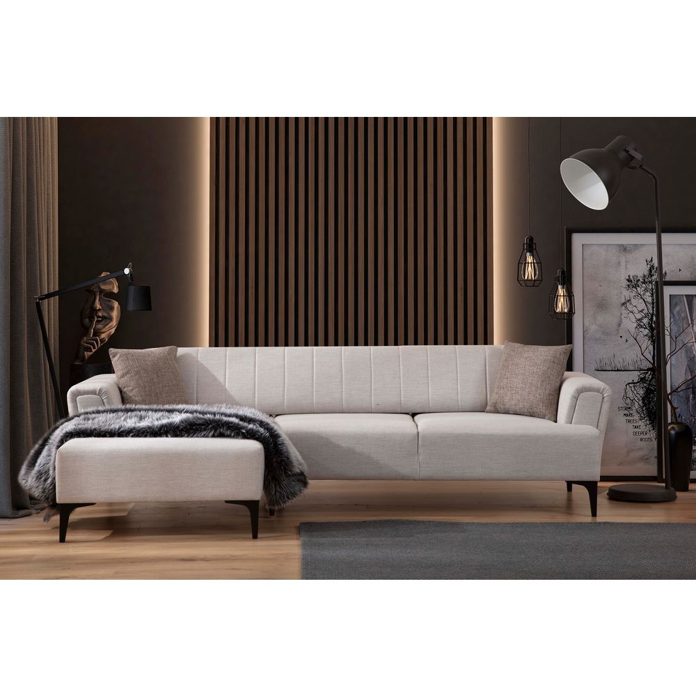 Ugaona Sofa na Razvlačenje Hamlet Left - Ecru Boja slika 2