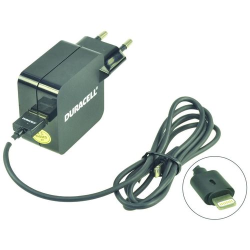 Duracell Punjač – Uni 1xUSB + Lightning cable – 2.4A - Black slika 2