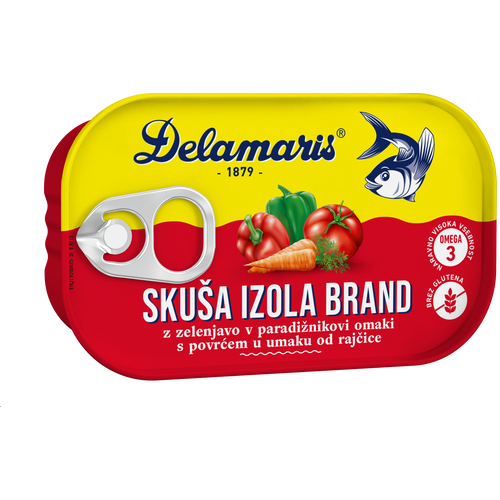 Delamaris skuša s povrćem Izola Brand, 125 g slika 1