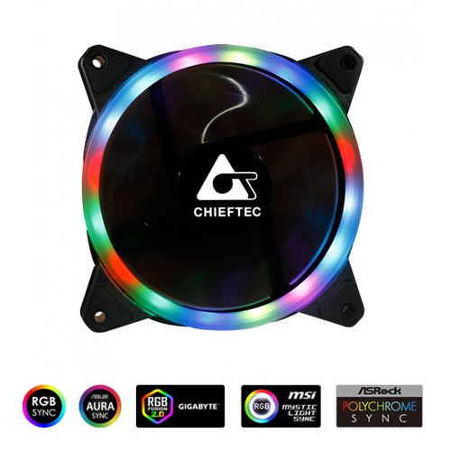 Chieftec RGB RAINBOW ventilator 120mm slika 1