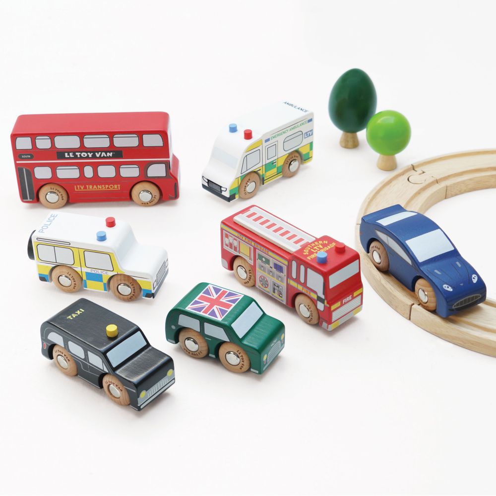 Le Toy Van Set drvenih autića London slika 2