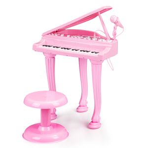 Mp3 dječji klavir s mikrofonom rozi