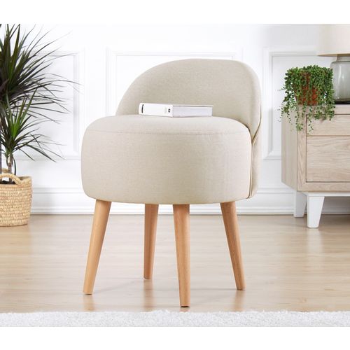 Corvile - Cream Cream Pouffe slika 2