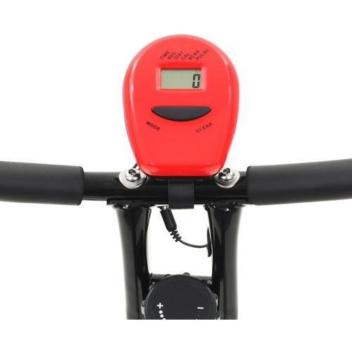 Magnetski bicikl za vježbanje s mjerenjem pulsa crno crveni slika 39
