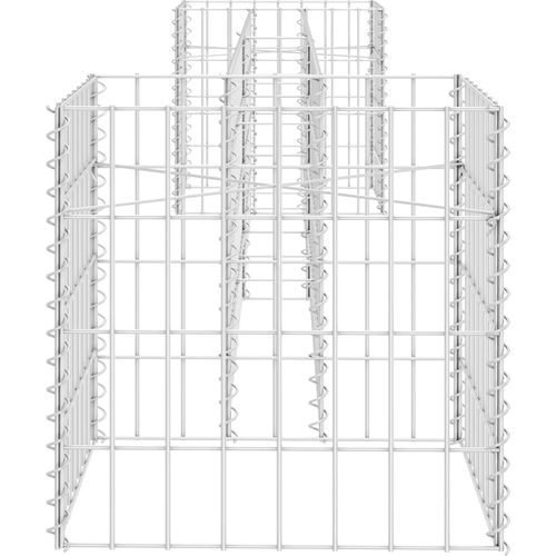Gabionska sadilica u H-obliku od čelične žice 260 x 40 x 40 cm slika 16