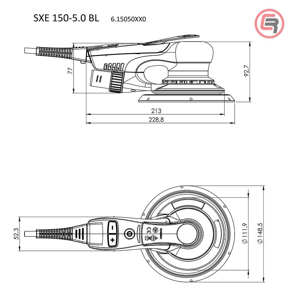 Metabo Brusilica SXE 150-5.0 BL Ekscentar Elektronik 150 mm / 350 W - 615050000 slika 4