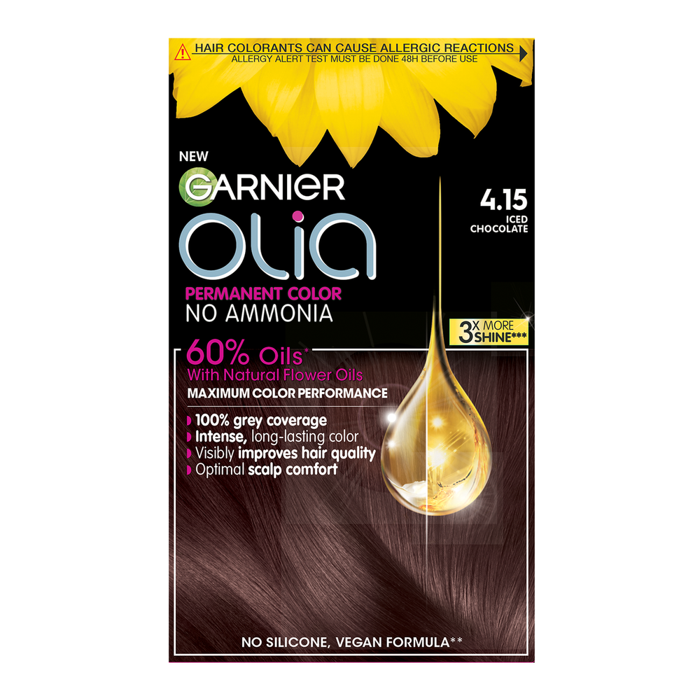 Garnier Olia 4.15 Ledeno čokoladna boja za kosu slika 1