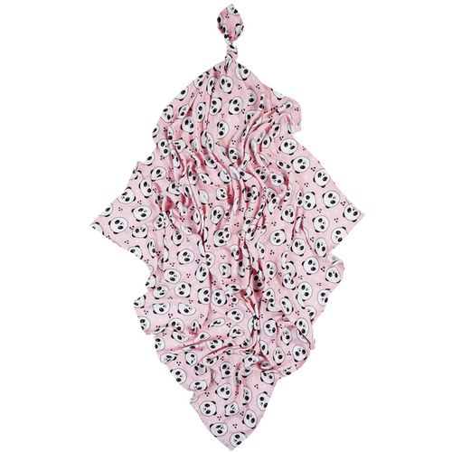 Pelena od bambusa 75x75cm, roze pande 0307 slika 2