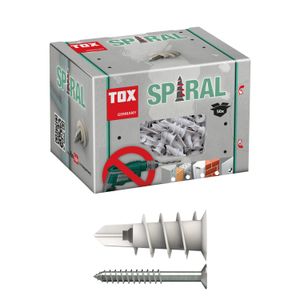 Tox SPIRAL + VIJAK (50/1) tipal spiralni plastični sa vijkom za gipsane ploče