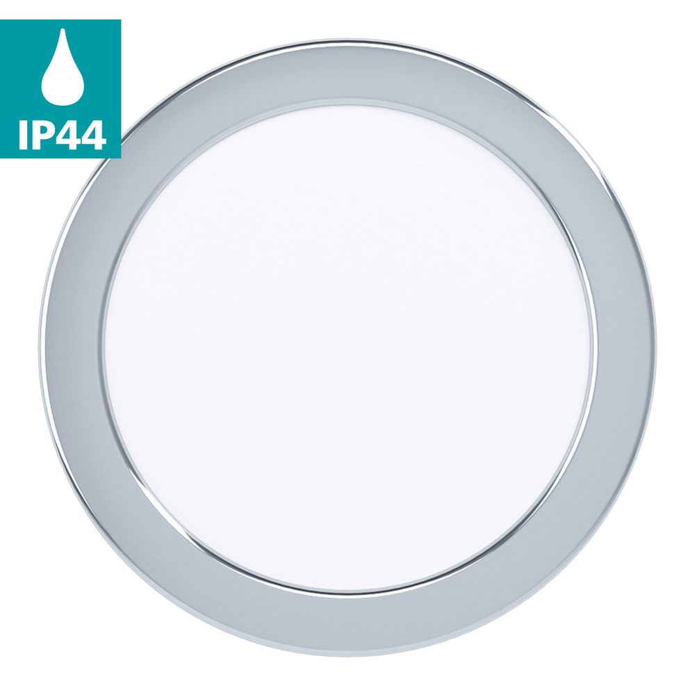 Eglo Fueva 5 ugradbena led, 10,5w, 1200lm, prom 166, ip44, bijela/krom/plastika  slika 3