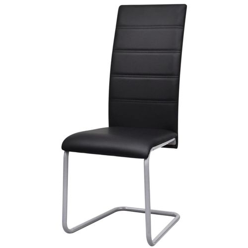 Konzolne blagovaonske stolice od umjetne kože 4 kom crne slika 19
