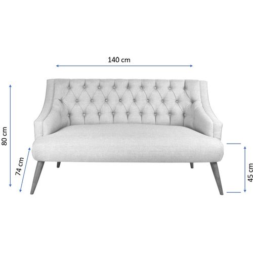 Lamont - Grey Grey 2-Seat Sofa slika 3