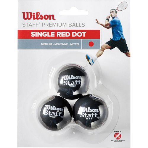 Wilson staff squash red dot 3 pack ball wrt618200 slika 1