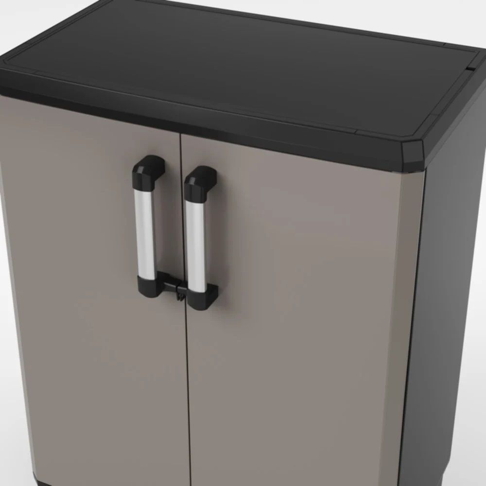 Keter Ormar 68x39x90 sivocrni niski PVC PRO slika 3