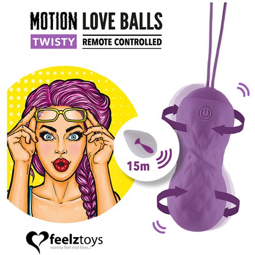 Vibracijsko jaje FeelzToys - Motion Love Balls Twisty slika 3