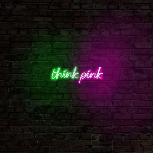 Wallity Ukrasna plastična LED rasvjeta, Think Pink - Green slika 7