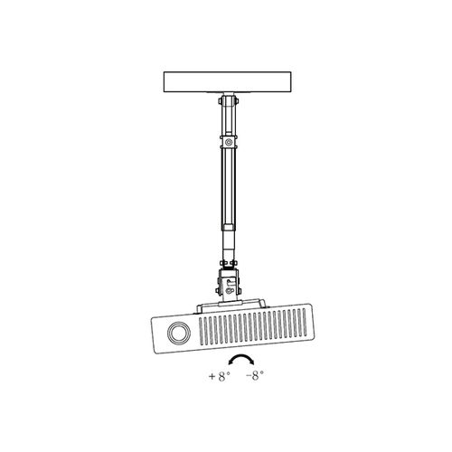 Xstand plafonski nosač za projektor korekcija visine 45-65cm/nagib+15 do-15/okret+8 do-8/20kg slika 2